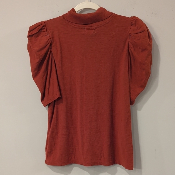 Nation LTD Dawn Femme Turtleneck Top in Red Clay size XL 100% Pima Cotton - Picture 8 of 11